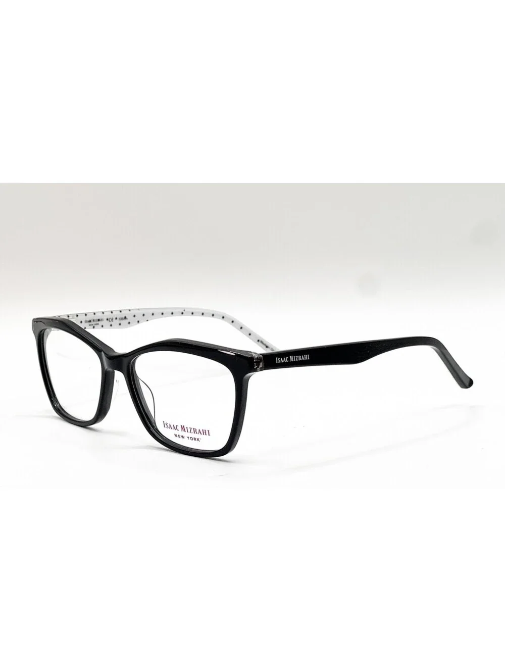 Isaac Mizrahi IM30031 BK Black Rectangle Authentic Eyeglass Frames 52-16-135